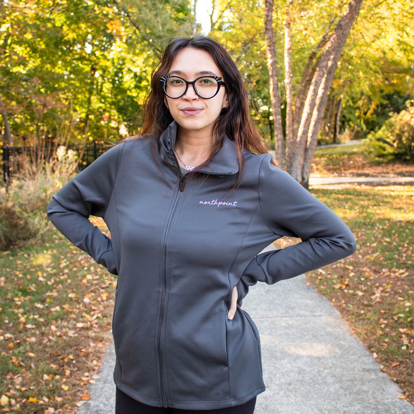 OGIO Ladies Modern Performance Full-Zip - Tarmac Grey