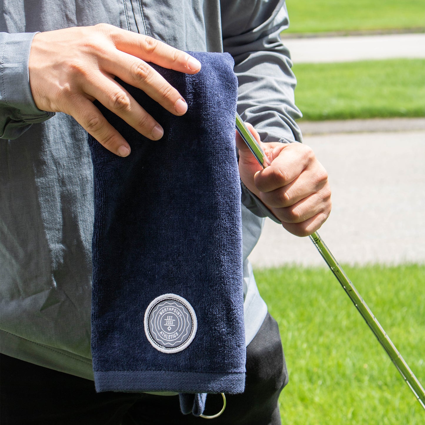 Grommeted Tri-Fold Golf Towel