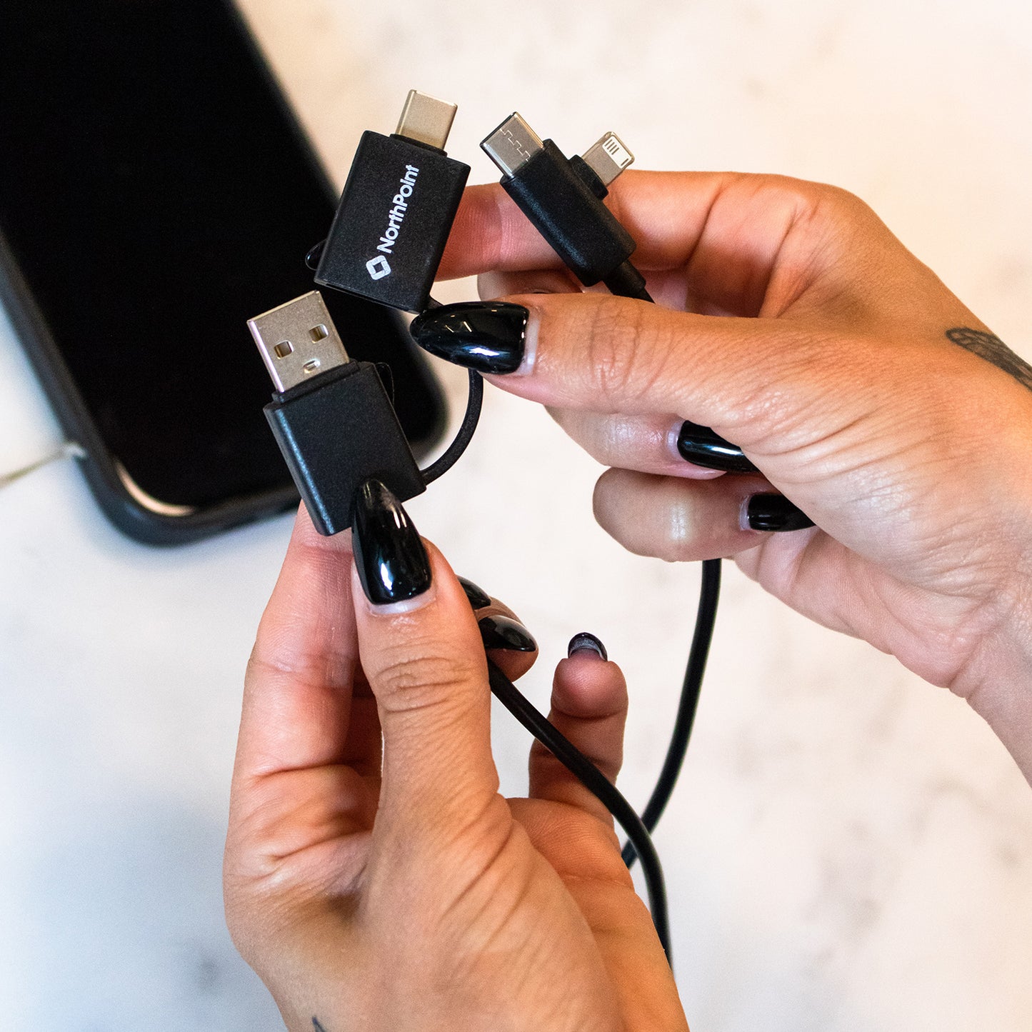 5-in-1 Recycled Long Charging Cable