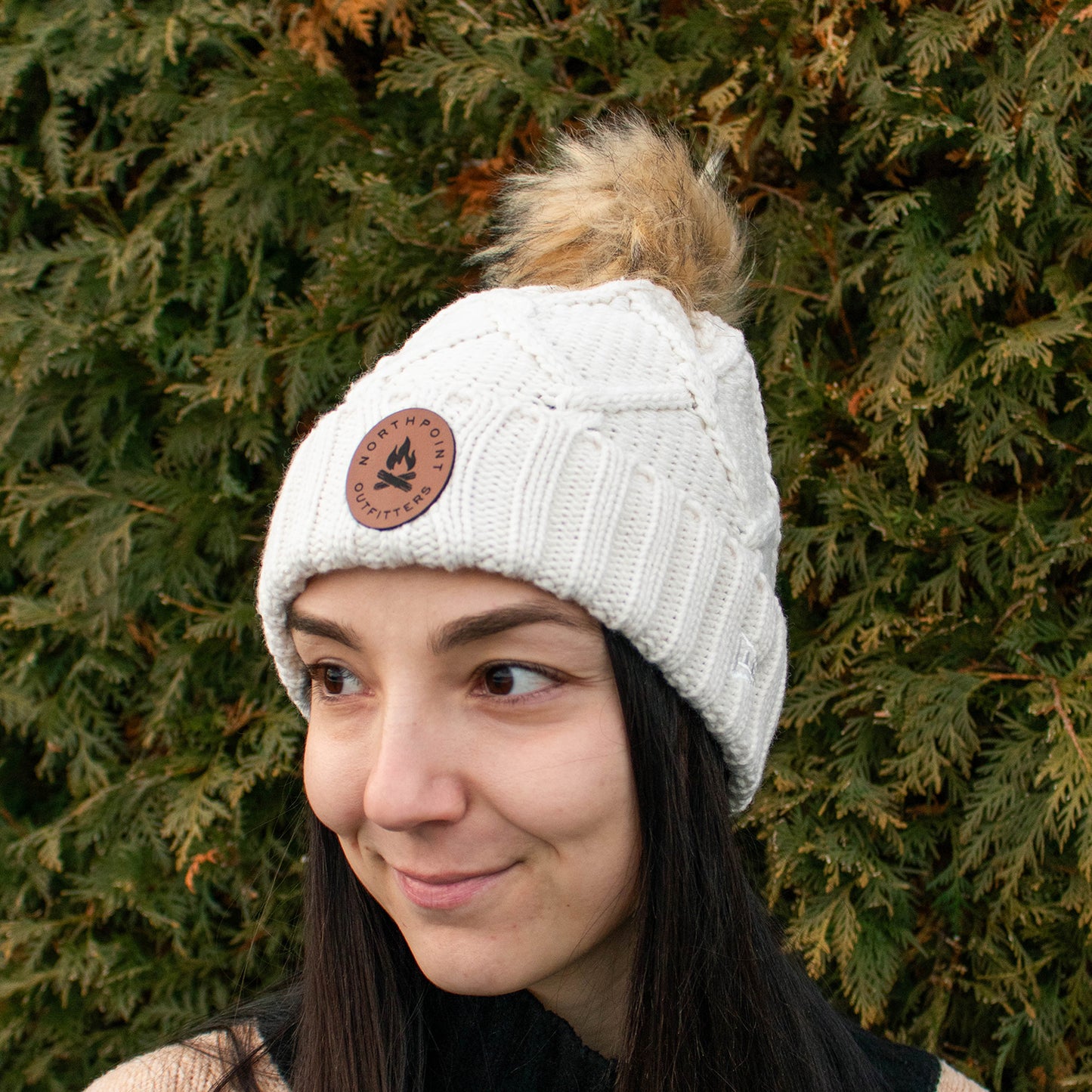 New Era Faux Fur Pom Beanie