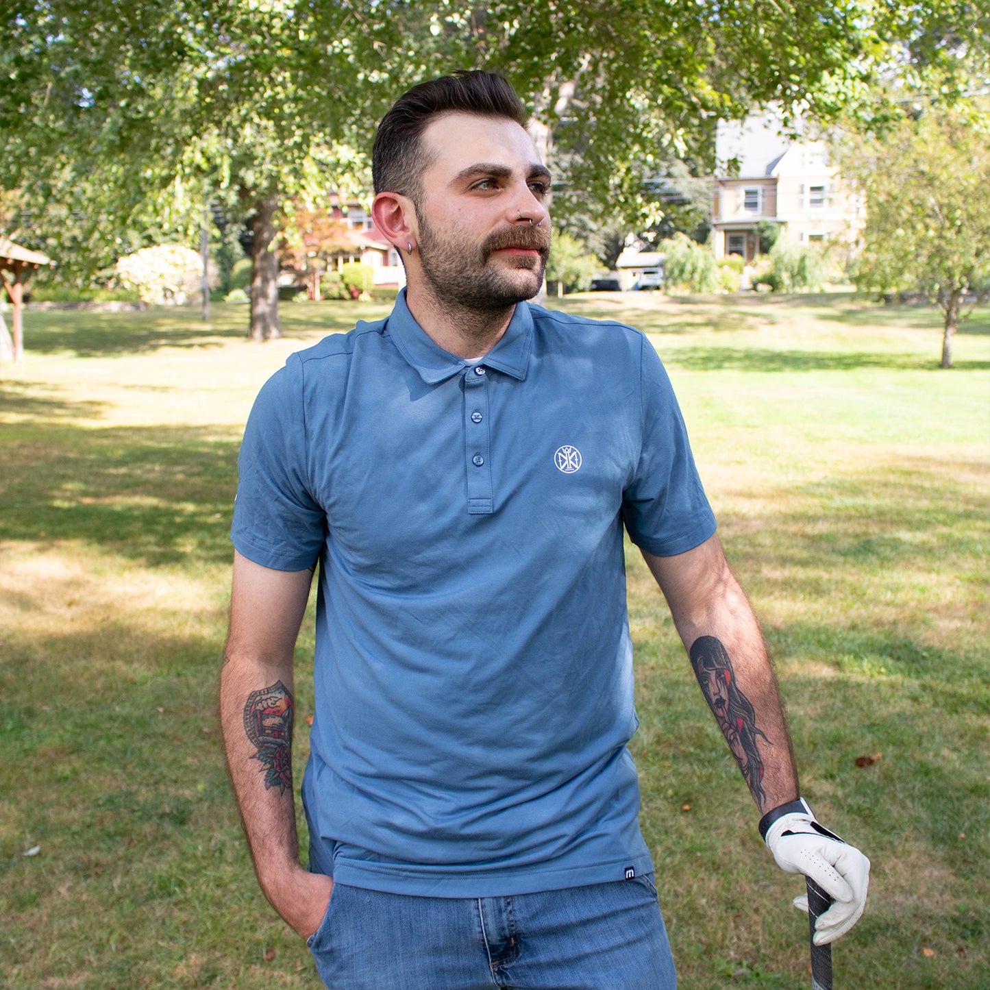 TravisMathew Glenview Solid Polo - Stellar Blue