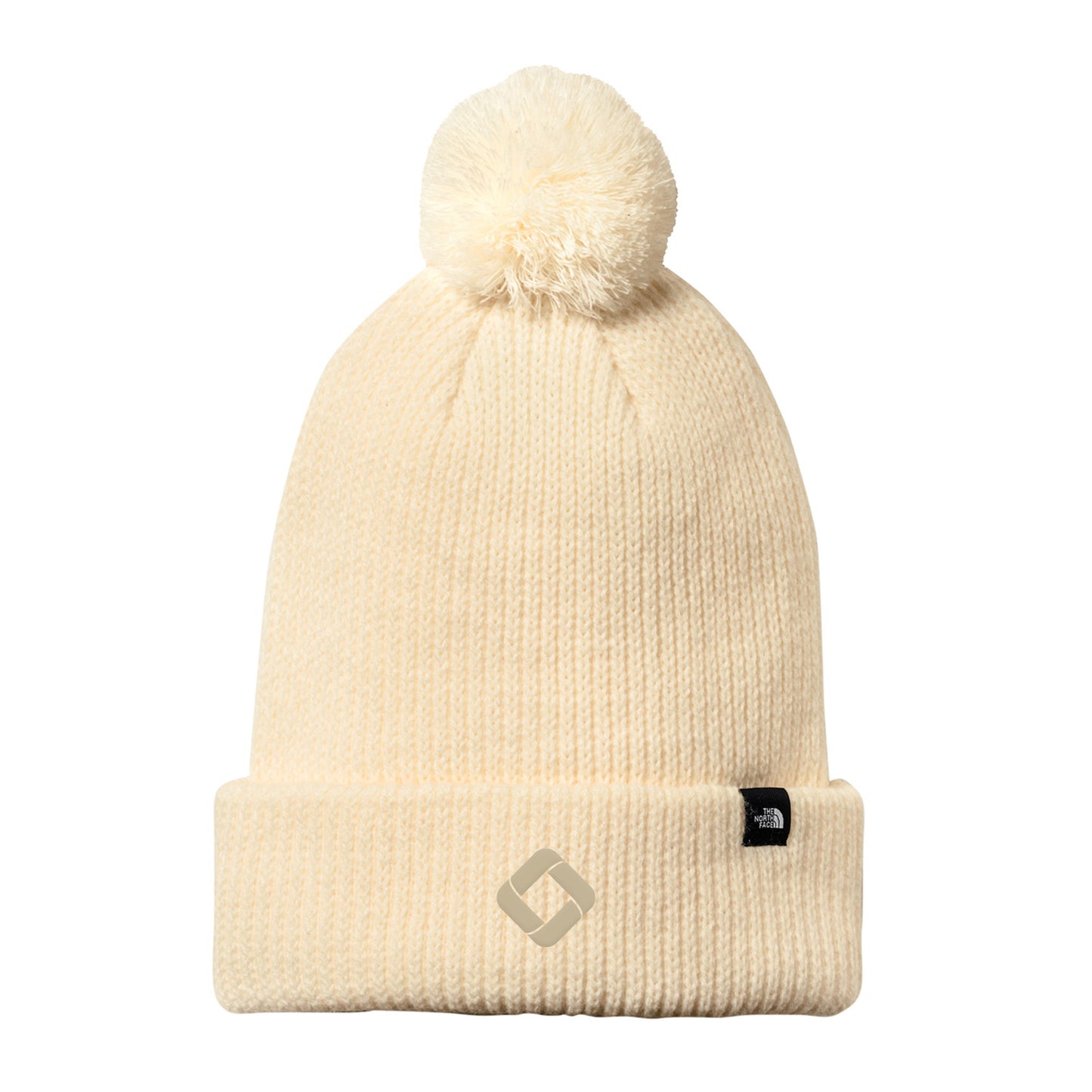 The NorthFace Pom Beanie - Vintage White