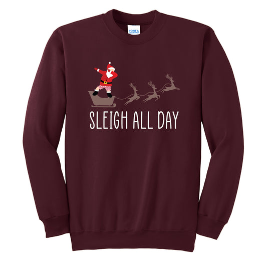 Sleigh All Day Holiday Crewneck